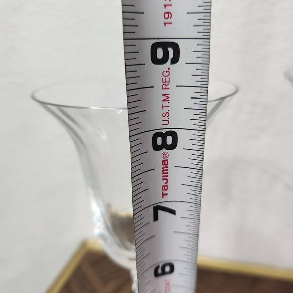 Vintage flare rim ribbed texture champagne glasses - Picture 6 of 7